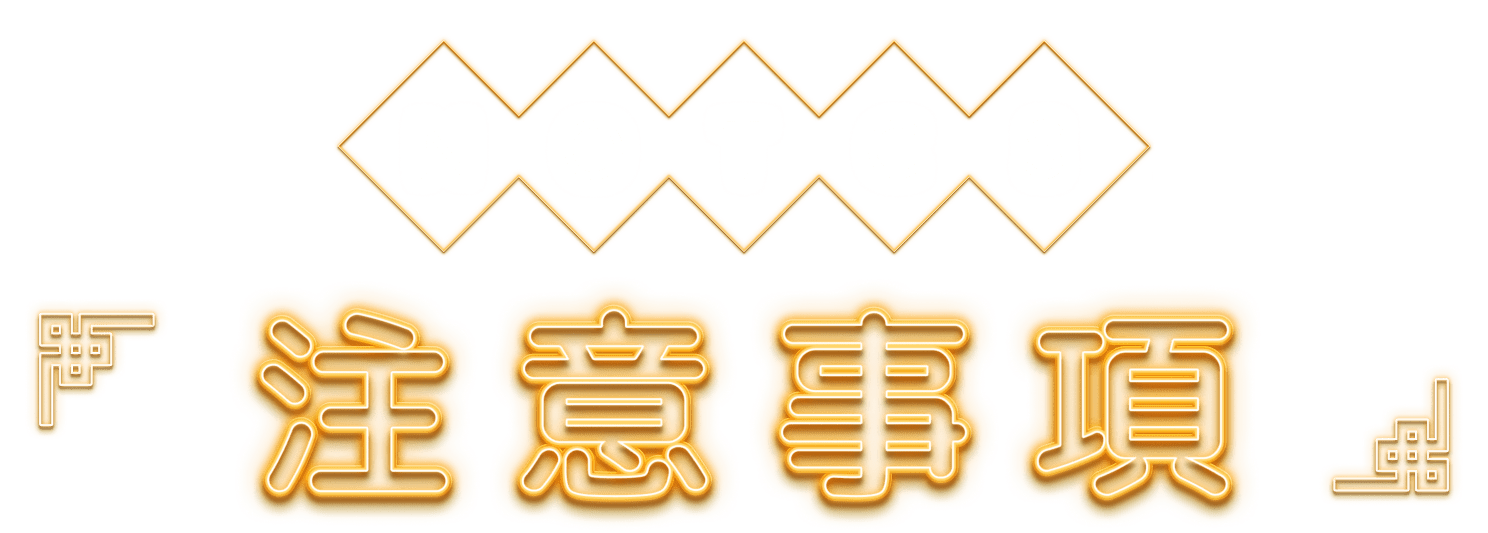 NOTES 注意事項
