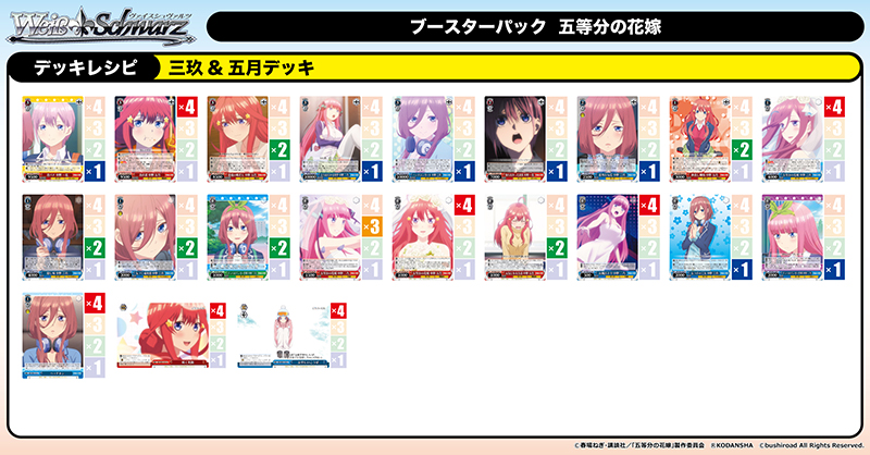 ハイクオリティ ヴァイスシュバルツ 五等分の花嫁 ５月 デッキ 調整