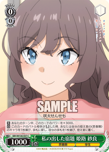 私の出した宿題 姫路 紗良