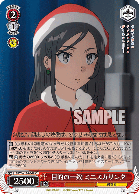 目的の一致 ミニスカサンタ