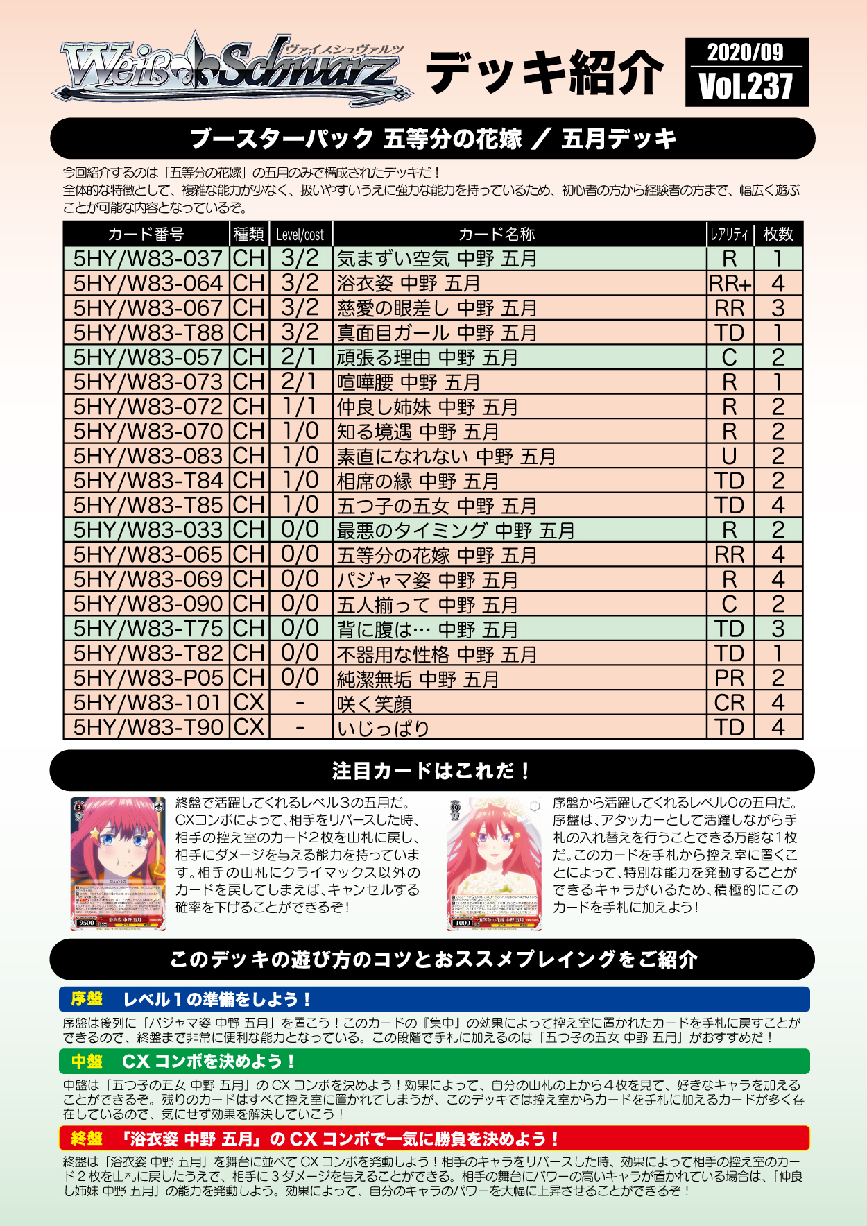 ヴァイスシュヴァルツ タイムセール本日限定値下げ 五月デッキ